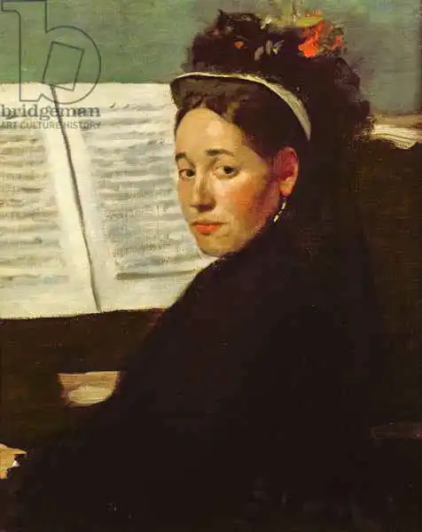 Degas, Edgar: Mademoiselle Marie Dihau (1843-1935) au piano, c.1869-72