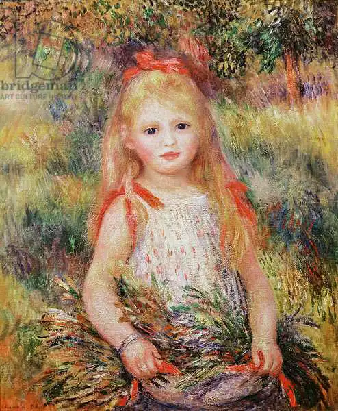 Pierre Auguste Renoir: Little Girl Carrying Flowers, or The Little
