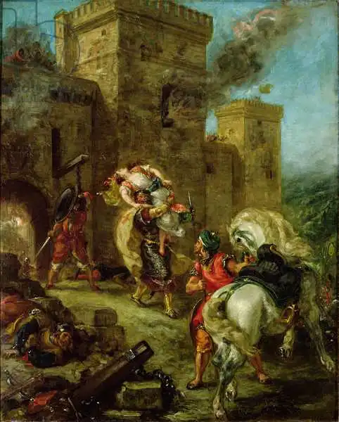 Delacroix, Eugene: Rebecca Kidnapped by the Templar, Sir Brian de Bois-Guilbert
