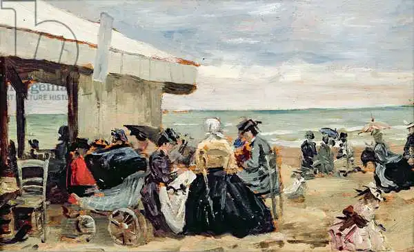 Boudin, Eugene Louis: Une scène de plage