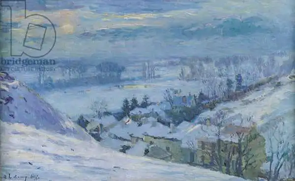 Lebourg, Albert-Charles: Das Dorf Herblay unter Schnee
