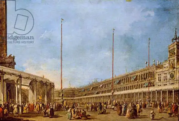 Guardi, Francesco: Procession of the Corpus Domini through St. Mark Square
