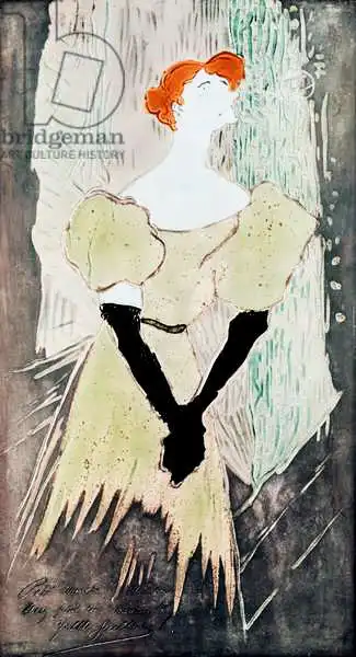 Toulouse-Lautrec, H.: Yvette Guilbert (commissioned in order to make a table top)