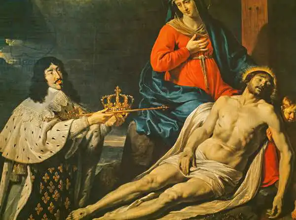 Champaigne, Philippe de: Vow of Louis XIII (1601-43) King of France and Navarre, detail