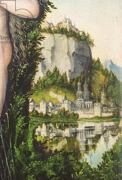Cranach, Lucas: Venus standing in a landscape, detail of the landscape