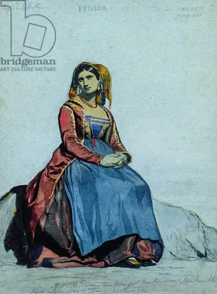 Herbert or Hebert, Antoine Auguste Ernest: Mujer de Procida, sentada