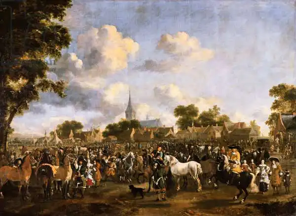 Wouwerman, Pieter: Foire de chevaux à Valkenburg
