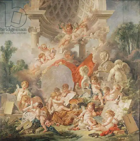 Boucher, Francois: The Meeting of the Arts or The Geniuses of the Arts (detail)
