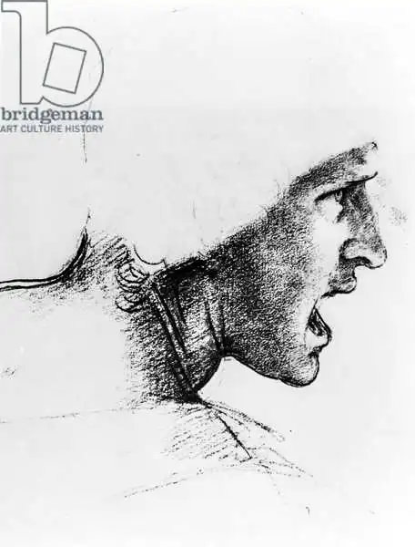 Vinci, Leonardo: Study for the head of a soldier in 