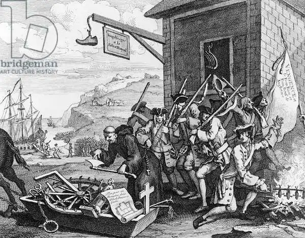 Hogarth, William: France, Plate I of The Invasion