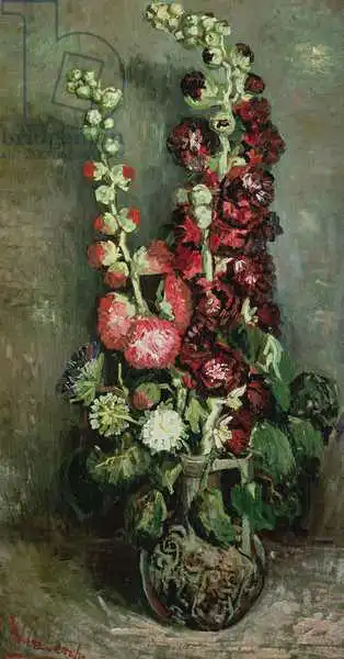 Gogh, Vincent van: Vase de hollyhocks