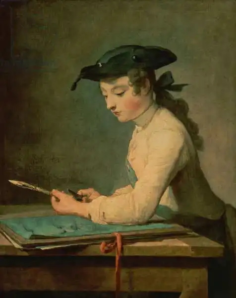 Chardin, Jean-Siméon: Le jeune dessinateur