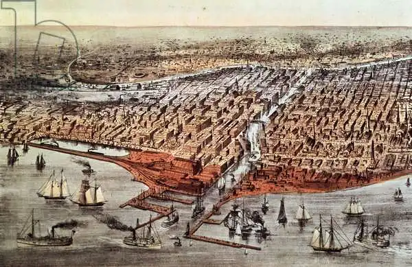 Currier, N.: Chicago As it Was