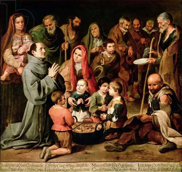 Murrilo, Bartolome: St. Diego of Alcala Giving Food to the Poor, 1645-46