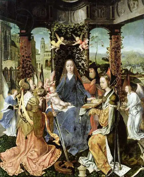 Gossaert, Jan: Madonna et enfant avec Marie-Madeleine et Sainte-Catherine