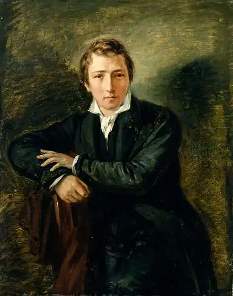 Oppenheim, Moritz Daniel: Portrait of Heinrich Heine (1797-1856)