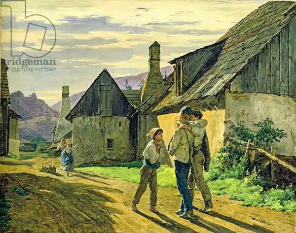 Waldmüller, Ferdinand Georg: Coming home from the war