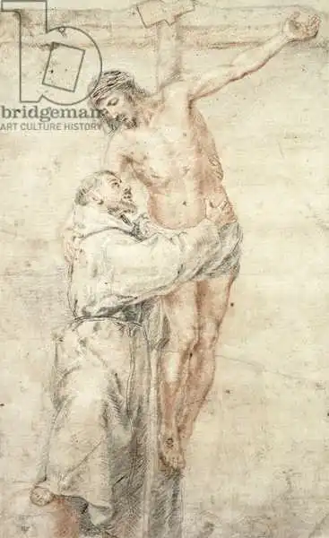 Murrilo, Bartolome: Saint François rejetant le monde et embrassant le Christ