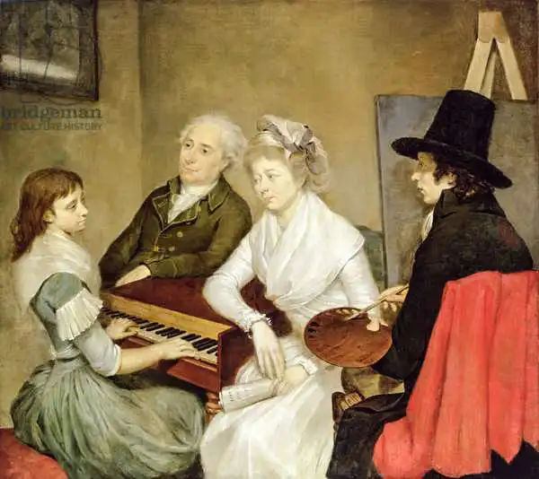 Eckhardt, Georg Ludwig: Self Portrait with Family
