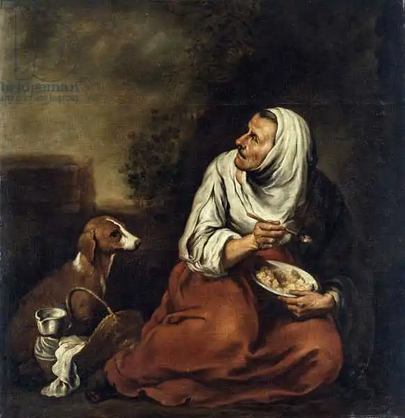 Murrilo, Bartolome: Vieille femme avec chien