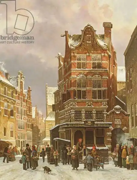 Springer, Cornelius: Belgium Street Scene, 19th century
