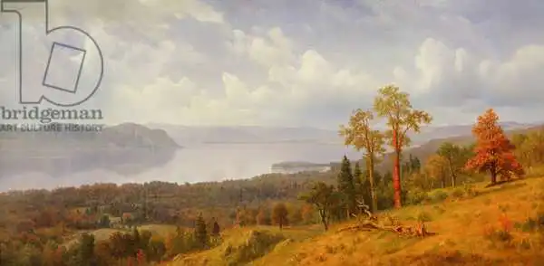 Bierstadt, Albert: View on the Hudson Looking Across the Tappen Zee Towards Hook Mountain