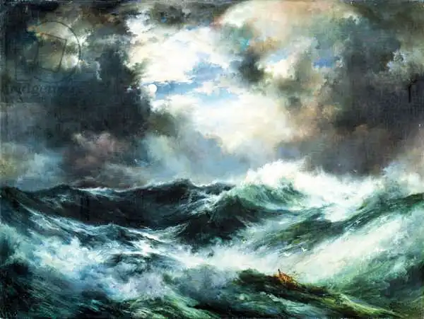 Moran, Thomas: Naufrage au clair de lune en mer