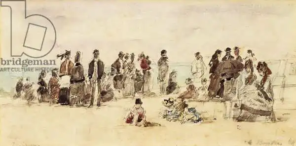 Boudin, Eugene Louis: Scène de plage