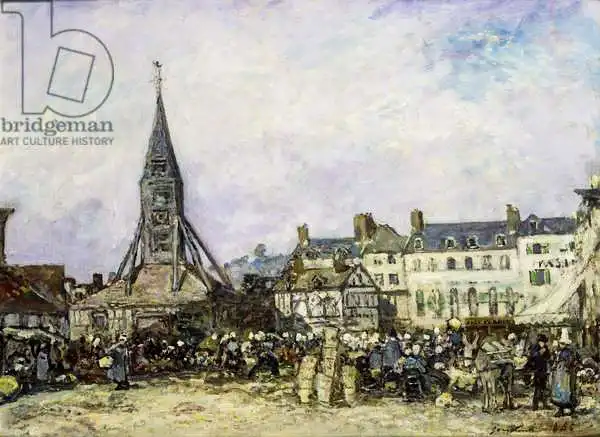 Jongkind, Johan: The Market at Sainte-Catherine, Honfleur