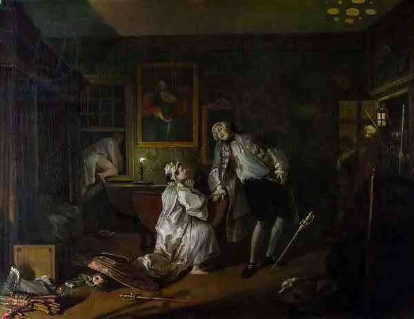 Hogarth, William: Marriage a la Mode: V, The Bagnio