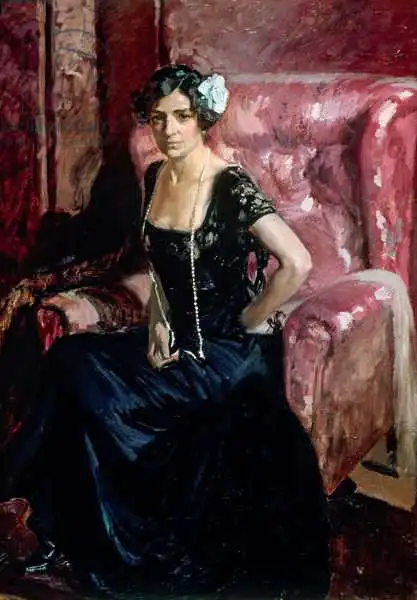Sorolla y Bastida, Joaquin: Clotilde in an Evening Dress