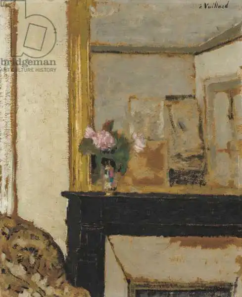 Vuillard, Edouard: Blumenvase auf einem Kaminsims
