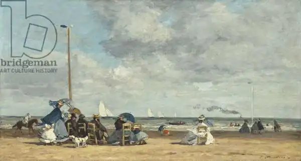 Boudin, Eugene Louis: Plage à Trouville, 1864-5