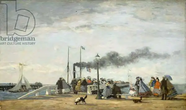 Boudin, Eugene Louis: Embarcadero y muelle de Trouville
