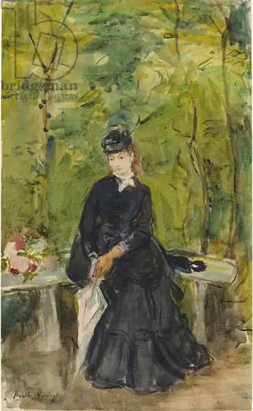 Morisot, Berthe: Die Schwester des Künstlers Edma sitzt in einem Park
