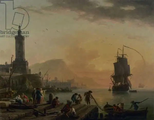 Vernet, Claude Joseph: Un calme dans un port méditerranéen