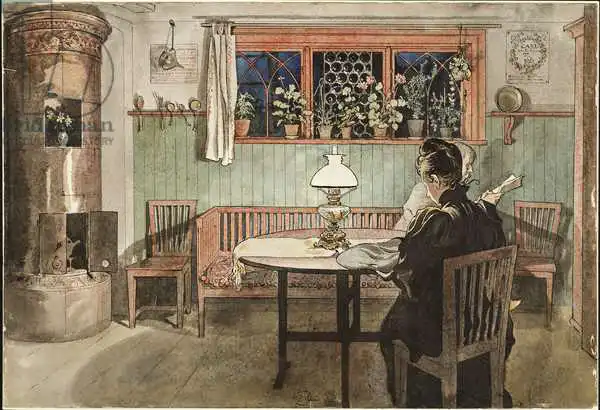 Larsson, Carl: When the Children have Gone to Bed, from A Home series