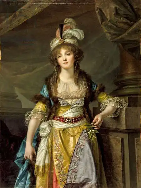 Greuze, Jean-Baptiste: Portrait of a Lady in Turkish Fancy Dress