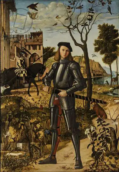 Carpaccio, Vittore: Young Knight in a landscape