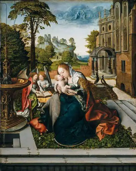 Orley, Bernard van: Vierge et enfant avec des anges