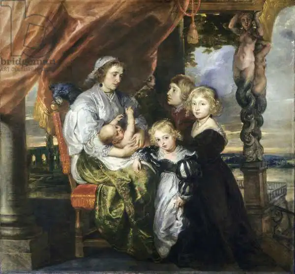 Rubens, Peter Paul: Deborah Kip, épouse de Sir Balthasar Gerbier, et ses enfants, vers 1629-30