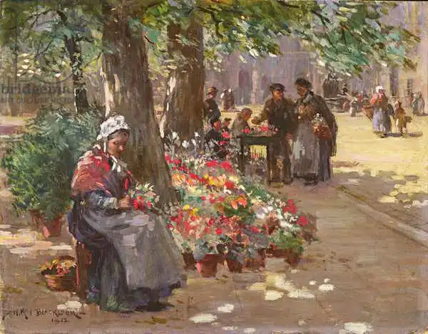 Blacklock, William Kay: Flower Seller