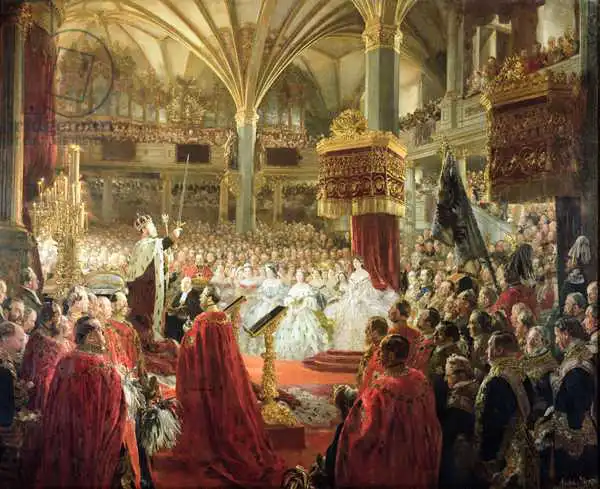 Menzel, Adolph: The Coronation of King William I in Koenigsberg in 1861, c.1861/65