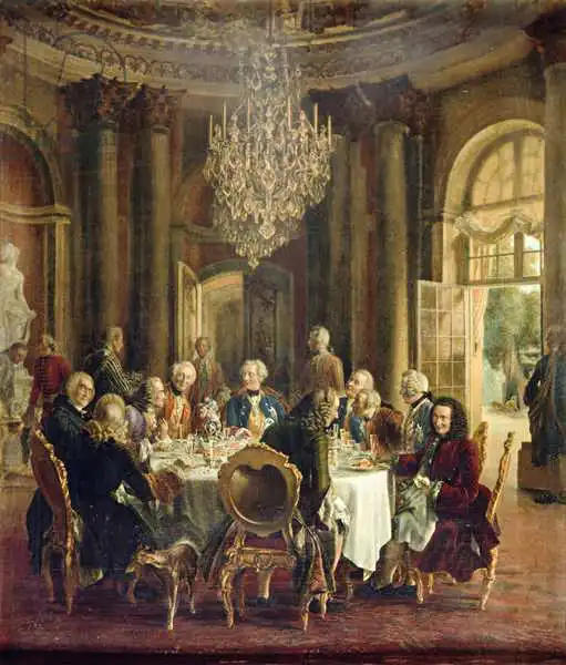 Menzel, Adolph: Dinner Table at Sanssouci