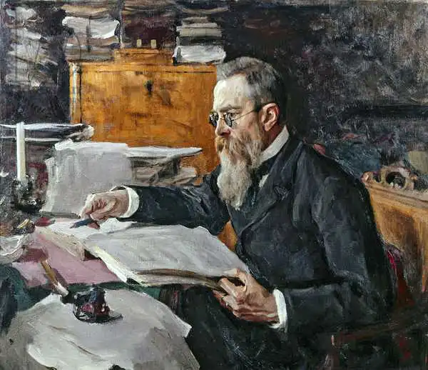 Serov, A. Valentin: Portrait of Nikolai Andreyevich Rimsky-Korsakov