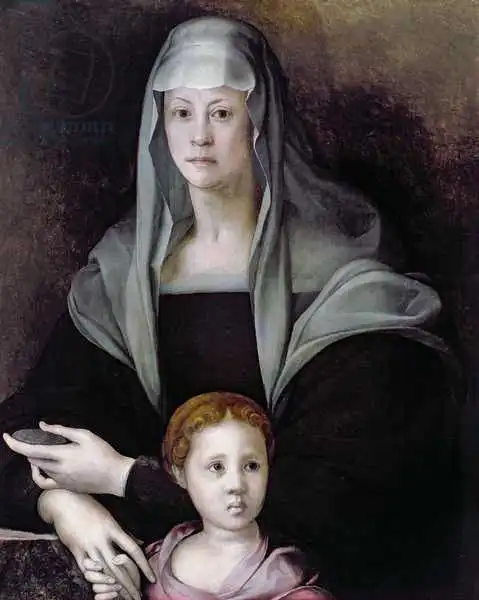 Pontormo, Jacopo: Portrait of Maria Salviati with Giulia de Medici