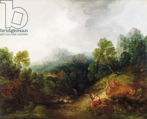 Gainsborough, Thomas: A Mountain Valley with Rustic Figures, c.1773-7