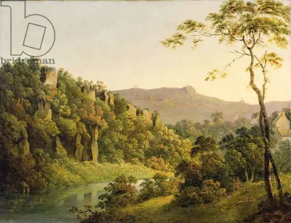 Wright, Joseph: View in Matlock Dale, Looking Towards Black Rock Escarpment