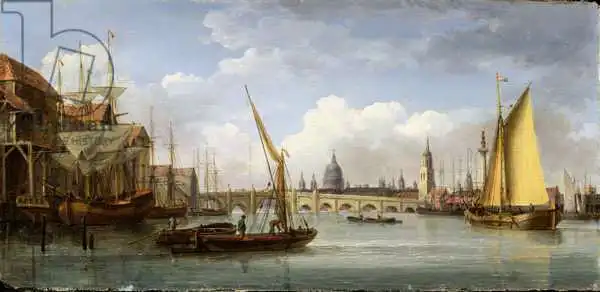 Anderson, William: London Bridge, with St. Paul Cathedral in the Distance