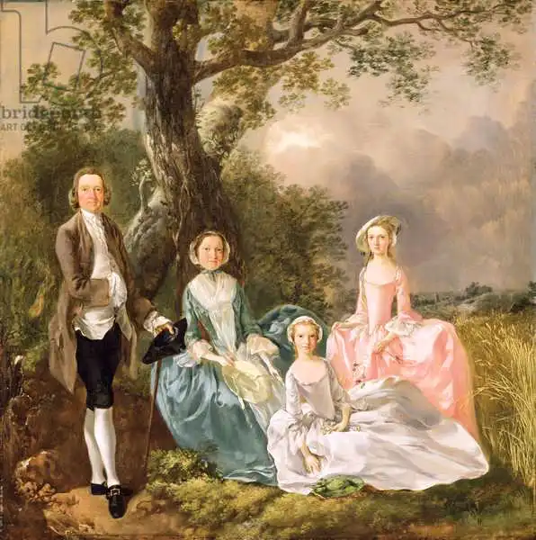 Gainsborough, Thomas: Mr and Mrs John Gravenor and their Daughters, Elizabeth and Ann